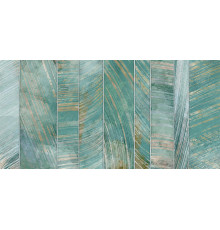 Настенная плитка New Trend WT9EME24 Emerald 50x24.9 зеленая глянцевая полосы