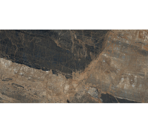 Lunar Marron Керамогранит коричневый 80х160 матовый+гл.чернила