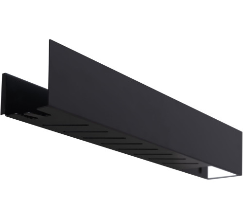 Полка Aquanet Магнум 70x12 черная матовая, с крючками