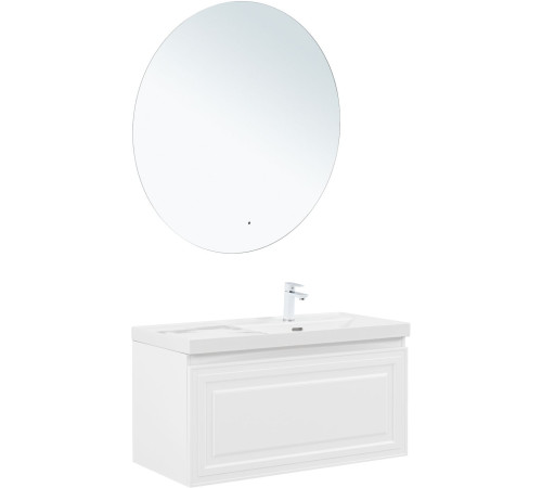 Тумба под раковину Aquanet Агата 100 белый сатин