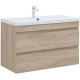 Тумба под раковину Aquanet Нота New 100 дуб светлый