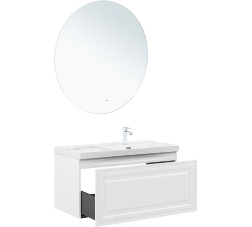 Тумба под раковину Aquanet Агата 100 белый сатин