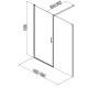 Душевая дверь Aquanet Cinetic 170, прозрачное стекло (AE12-N-90H190U-CT + AE12-F-80H190U-CT)
