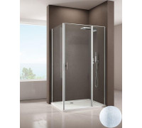 Душевой уголок Allen Brau Priority 90x100 3.31002.BA + 3.31020.BA серебро браш