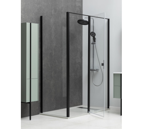 Душевой уголок Allen Brau Priority 160x90 3.31039.BBA + 3.31045.BBA черный браш