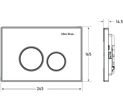 Клавиша смыва Allen Brau Priority 9.20001.31 черный матовый