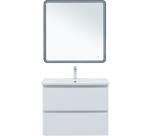 Тумба под раковину Aquanet Эмбер 80 белый матовый