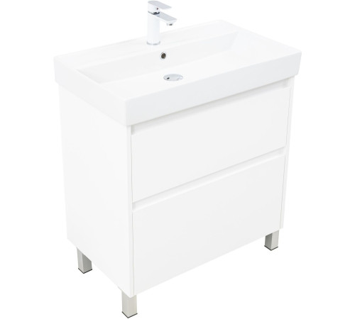 Тумба под раковину Aquanet Nova Lite 2.0 75 напольная, белый глянец