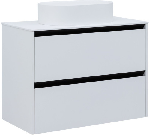 Тумба под раковину Allen Brau Activity 90 1.34005.WM белый матовый/черный браш