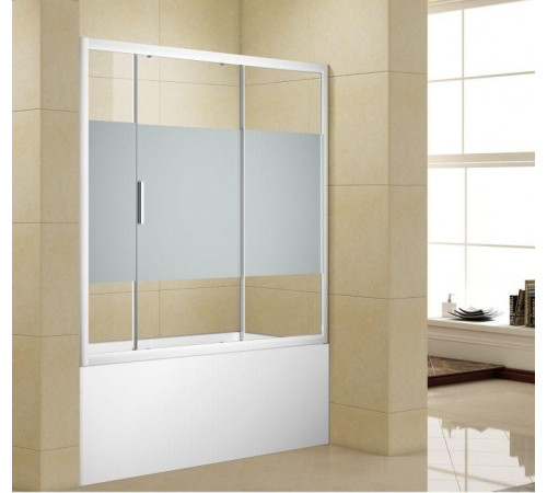 Шторка на ванну Aquanet Practic AE10-B-160H150U-CP, прозрачное стекло