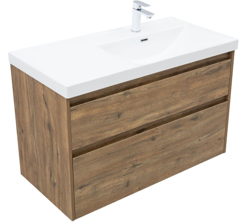 Тумба под раковину Aquanet Nova Lite 2.0 100 дуб рустикальный, правая