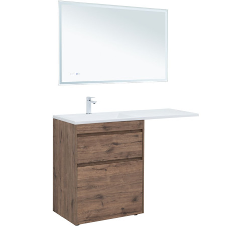 Тумба под раковину Aquanet Токио 68 дуб веллингтон (напольная 2 ящика)