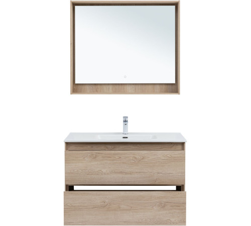Тумба под раковину Aquanet Милан 100 дуб светлый