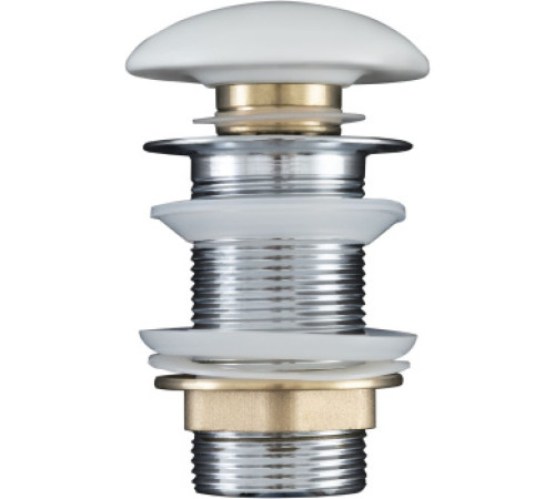 Донный клапан Aquanet белый матовый, без перелива