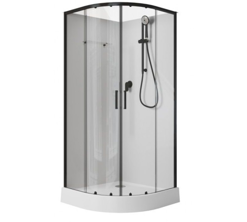 Душевая кабина Aquanet Passion EVO 100R Black 100x100