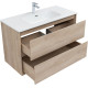 Тумба под раковину Aquanet Милан 100 дуб светлый