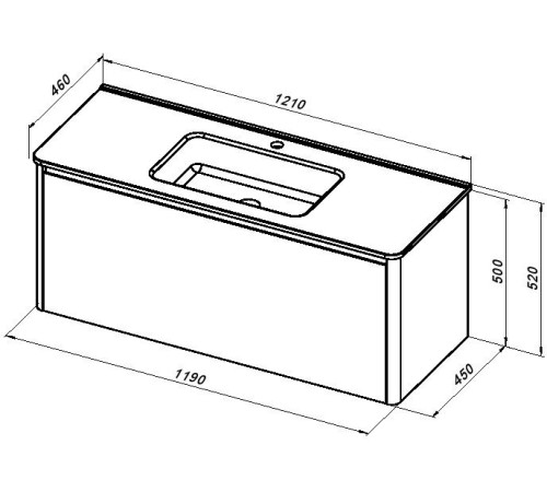 Тумба под раковину Allen Brau Gravity 120 1.370015.CGM олива матовый