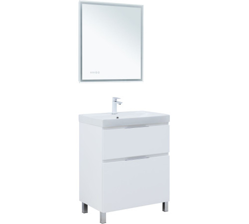 Тумба под раковину Aquanet Алвита New 70 напольная, белый матовый