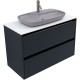 Тумба под раковину Allen Brau Activity 100 1.34006.AM антрацит матовый/черный браш