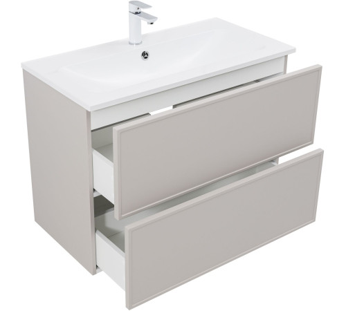 Тумба под раковину Aquanet Арт 90 бежевый