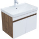 Тумба под раковину Aquanet Оптима 80 дуб рустикальный/белый сатин