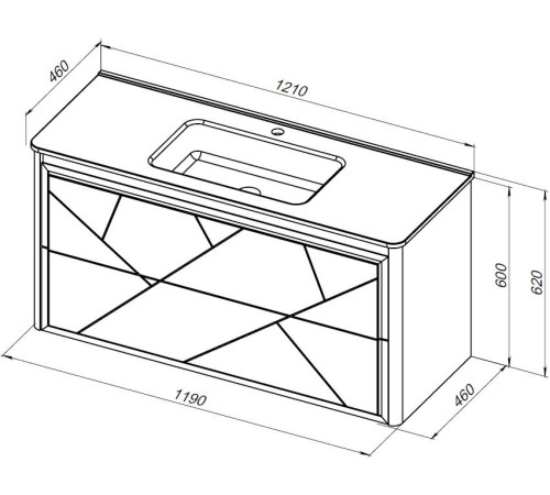 Тумба под раковину Allen Brau Paris 120 1.360003.CGM олива матовый