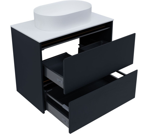 Тумба под раковину Allen Brau Activity 80 1.34004.AM антрацит матовый/черный браш