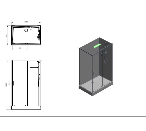 Душевая кабина Aquanet Passion EVO 120x80 R White