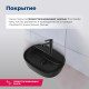 Раковина накладная Aquanet Lake-2-MB 50 черный матовый