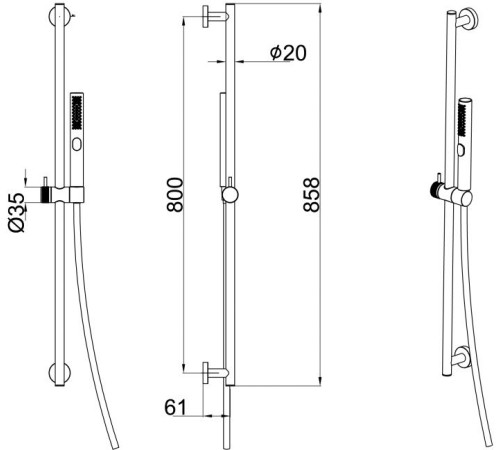 Душевой гарнитур Allen Brau Priority 5.31010-GB золото