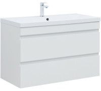 Тумба под раковину Aquanet Нота New 100 белый глянец