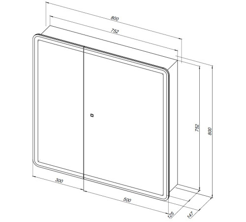 Зеркальный шкаф Aquanet Оптима 80 с LED подсветкой
