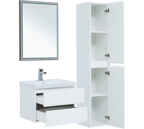 Тумба под раковину Aquanet Беркли 60 белый/дуб рошелье