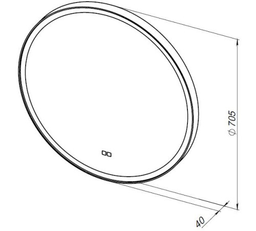 Зеркало Aquanet Тренд 70 черный
