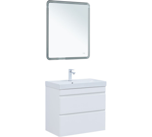 Тумба под раковину Aquanet Слим 80 белый сатин