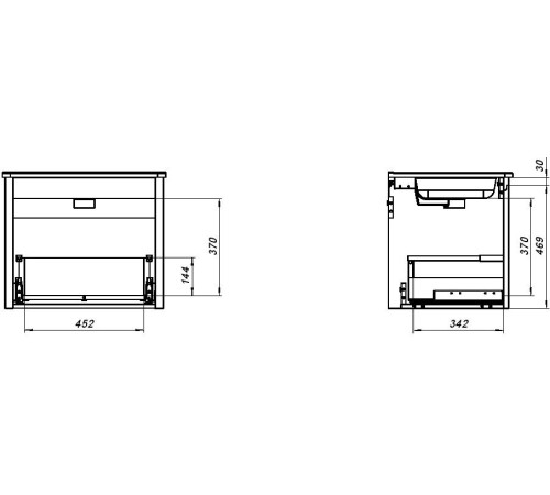 Тумба под раковину Allen Brau Gravity 60 1.370012.PGM платина матовый