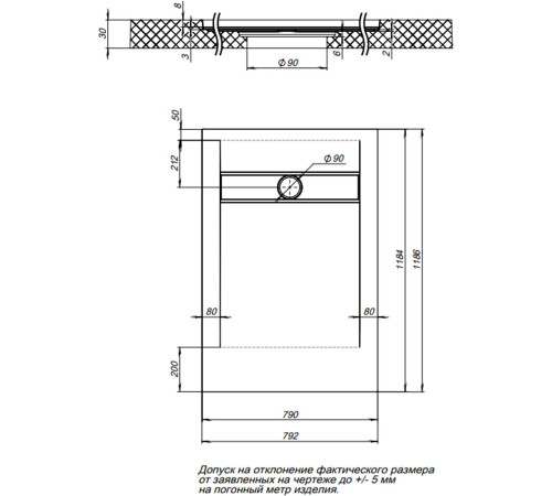 Душевой поддон Aquanet Delight 120x80