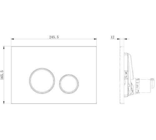 Клавиша смыва Allen Brau Priority 3.0 9.20A01.31 черный матовый