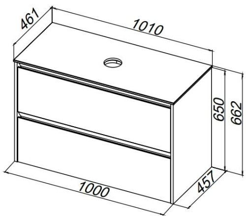 Тумба под раковину Allen Brau Activity 100 1.34014.BGM синий матовый/олива браш