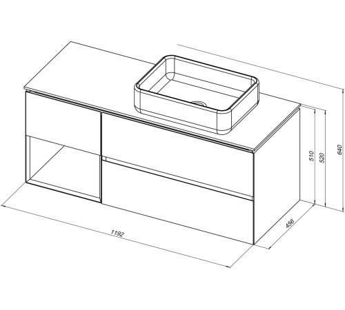 Тумба под раковину Allen Brau Infinity 120 1.21007.WM R белый матовый