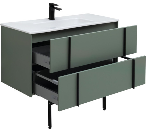 Тумба под раковину Allen Brau Reality 100 1.32007.CGM олива матовый