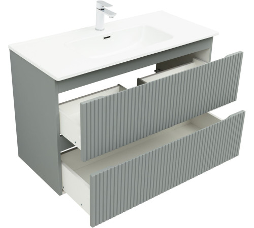 Тумба под раковину Aquanet Джейн (Flat) 100 мисти грин