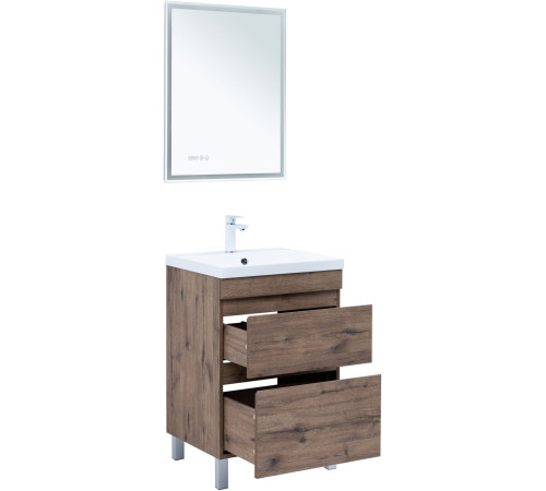 Тумба под раковину Aquanet Нота New 60 напольная, дуб веллингтон табак