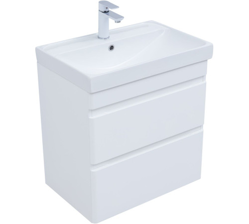 Тумба под раковину Aquanet Слим 60 белый сатин