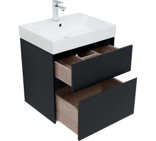 Тумба под раковину Aquanet Бруклин 60 антрацит матовый