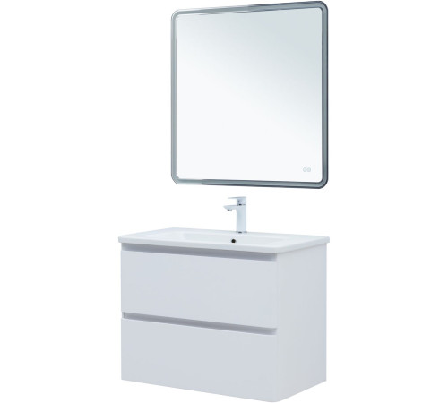 Тумба под раковину Aquanet Эмбер 80 белый матовый