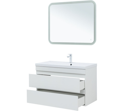 Тумба под раковину Aquanet Нота New 100 белый глянец