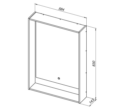 Зеркало Aquanet Милан 60 дуб рошелье