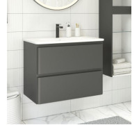 Тумба под раковину Aquanet Эмбер 80 черный матовый