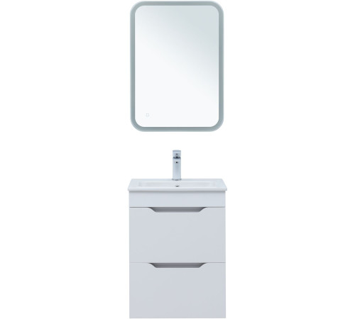 Тумба под раковину Aquanet Практика 50 белый глянец